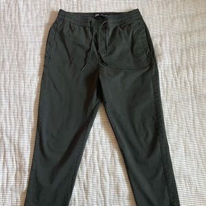 Zara drawstring slim gray/olive chinos